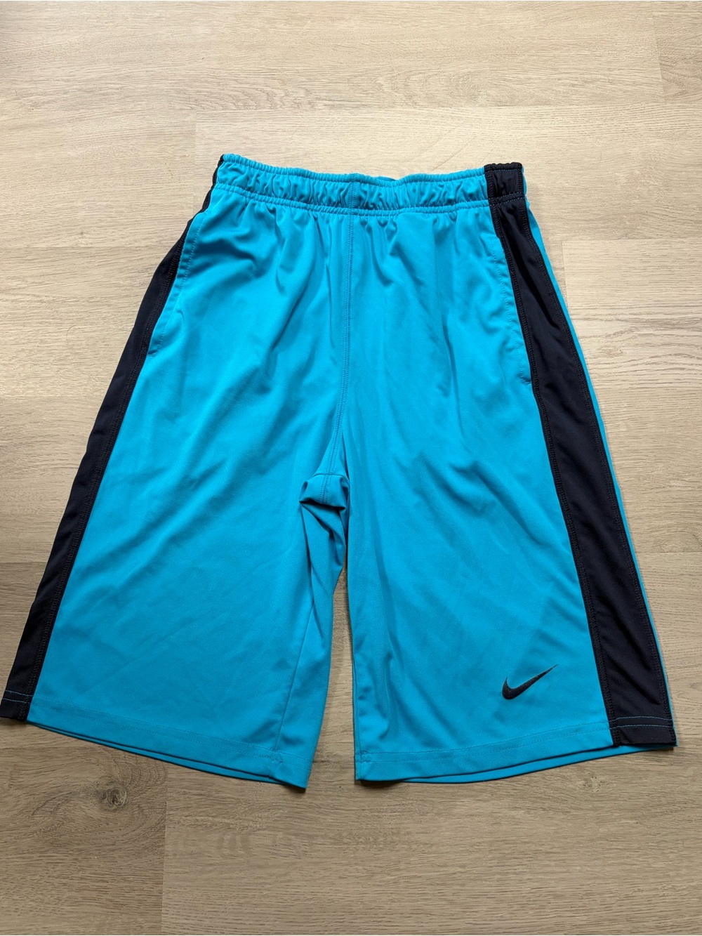 Nike Men's Athletic Shorts in Teal with Black Panels